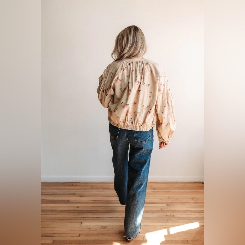 Free People Rory Floral Bomber Jacket - Picture 4 of 13